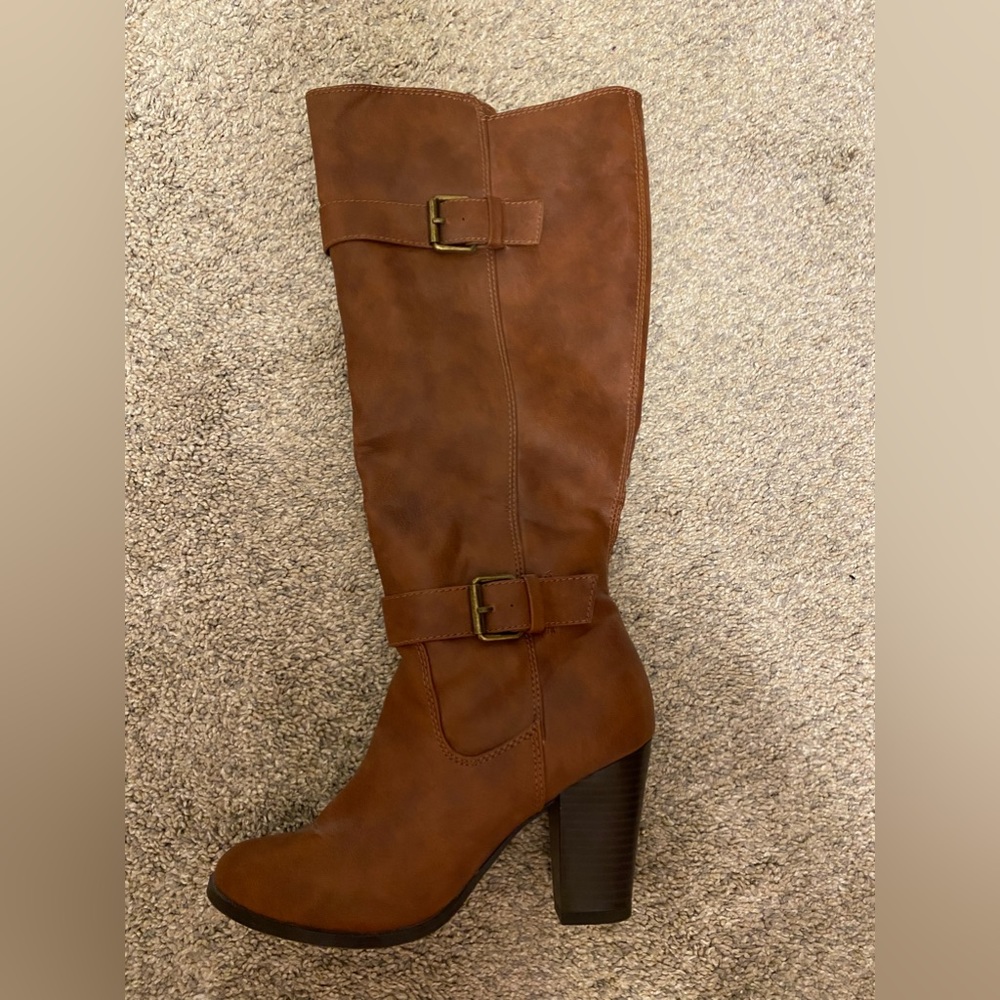 Knee high boots.